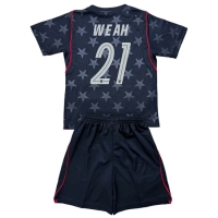 Camiseta Estados Unidos Timothy Weah #21 Segunda Equipación Replica Mundial 2026 para niños mangas cortas (+ Pantalones cortos)